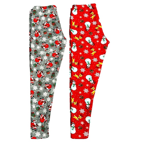 NWOT No Boundaries Holiday Christmas Pajamas Leggings Bundle - 2 Pairs - Picture 1 of 8